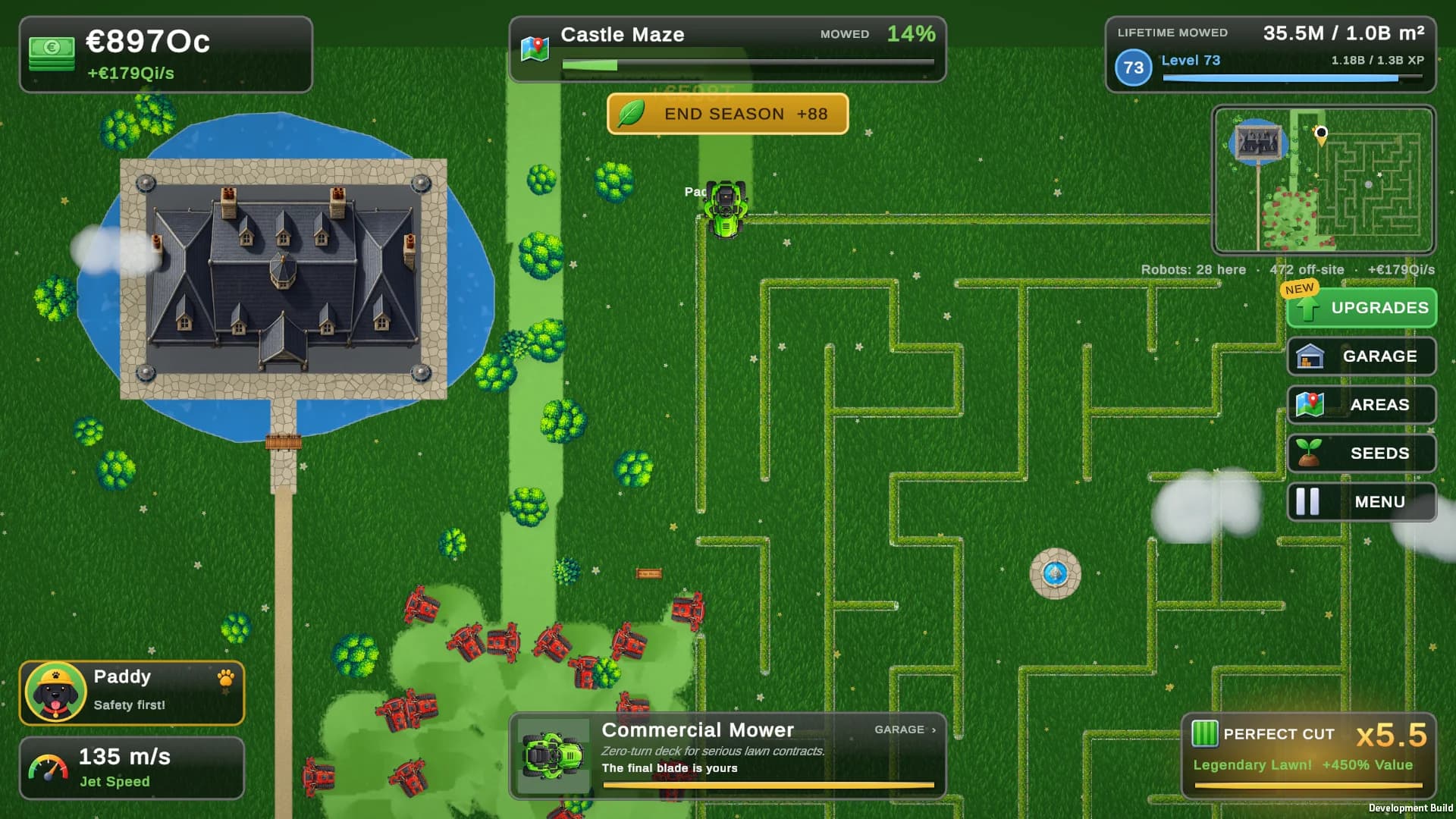 Mowing the Castle Maze