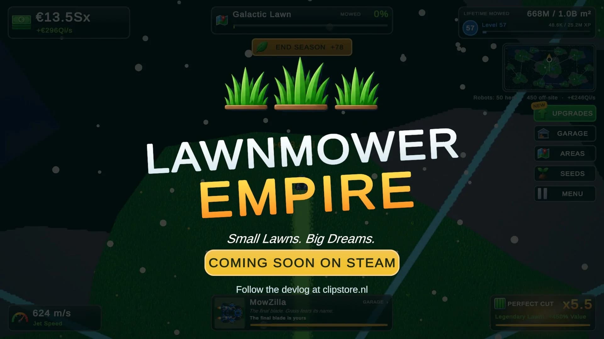 Lawn Mower Empire development artwork