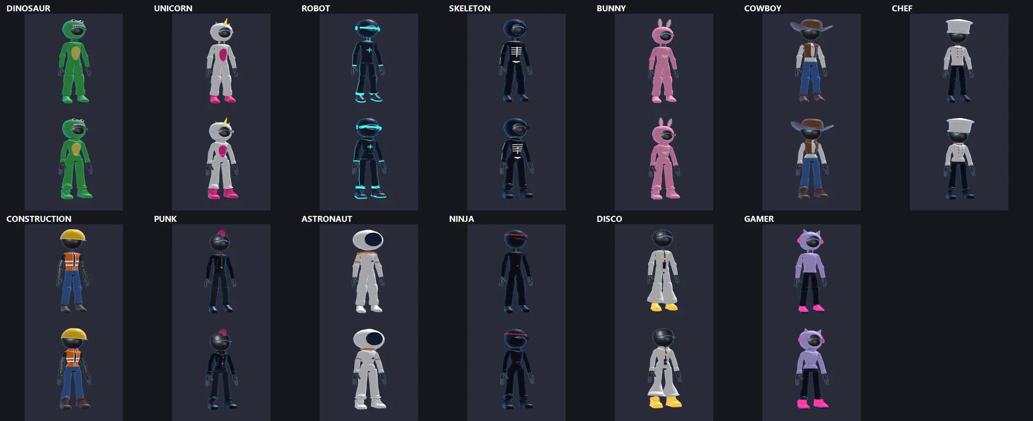 Complete costumes